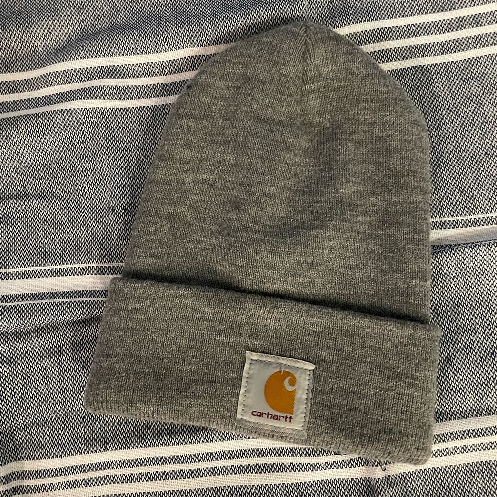 Carhartt Cuffed Beanie Watch Hat grey great condition